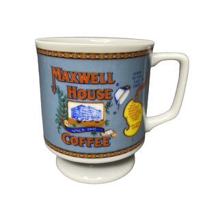Vintage Maxwell House Coffee Collectible Pedestal Cup – 1970s – 3” Tall
